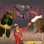 Шоу с животными - Шоу с гамадрилами,козами и медведем