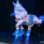 Синяя Лошадь Кокетка - световая ростовая кукла